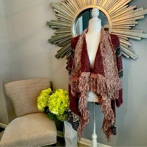 Knox Rose Fringed Open Cardigan